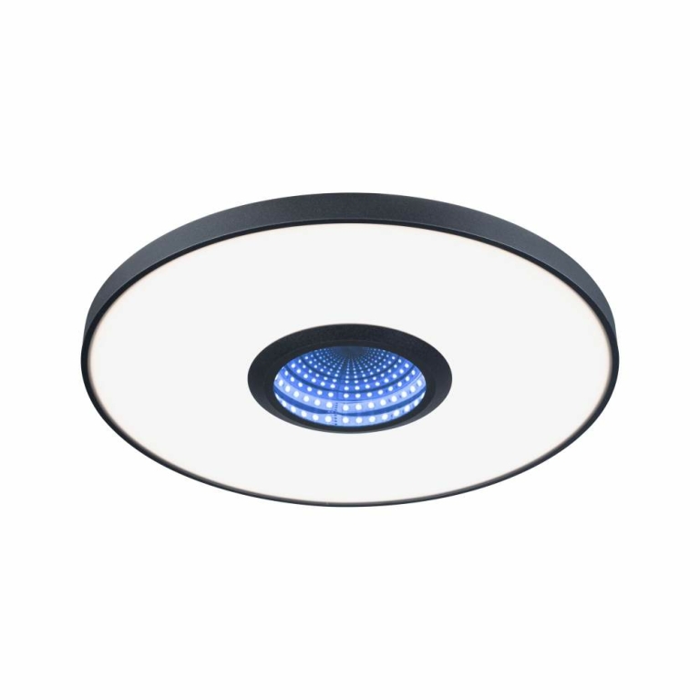 Paulmann LED Deckenleuchte Spaceglow Three   RGB+ 1400lm 230V 21W dimmbar Schwarz matt