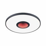 LED Deckenleuchte Spaceglow Three   RGB+ 1400lm 230V 21W dimmbar Schwarz matt