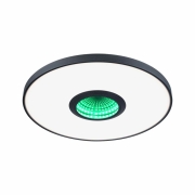 LED Deckenleuchte Spaceglow Three   RGB+ 1400lm 230V 21W dimmbar Schwarz matt