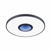 LED Deckenleuchte Spaceglow Three   RGB+ 1400lm 230V 21W dimmbar Schwarz matt