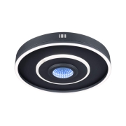 LED Deckenleuchte Spaceglow Four   RGB+ 320lm / 800lm 230V 22W dimmbar Schwarz matt