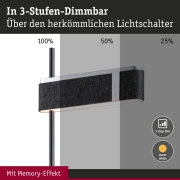 LED Stehleuchte 3-Step-Dim Jagun  2700K 1250lm 20,4W Anthrazit Filz#Kunststoff#Metall