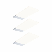 LED Unterschrankleuchte Bredo 3000K Warmweiß Näherungsensor 3er-Set  3x2,5W 80x190mm 3x180lm 230/12V  Silber