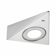 LED Unterschrankleuchte Trias 3000K Warmweiß Näherungsensor 3er-Set  3x2,7W 135x132mm 3x185lm 230/12V Eisen gebürstet