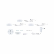 LED Unterschrankleuchte Batuno Möbelaufbauleuchte 3er-Set mit Trafo & Fernbedienung White-Switch 3x180lm Weiß 230/24V