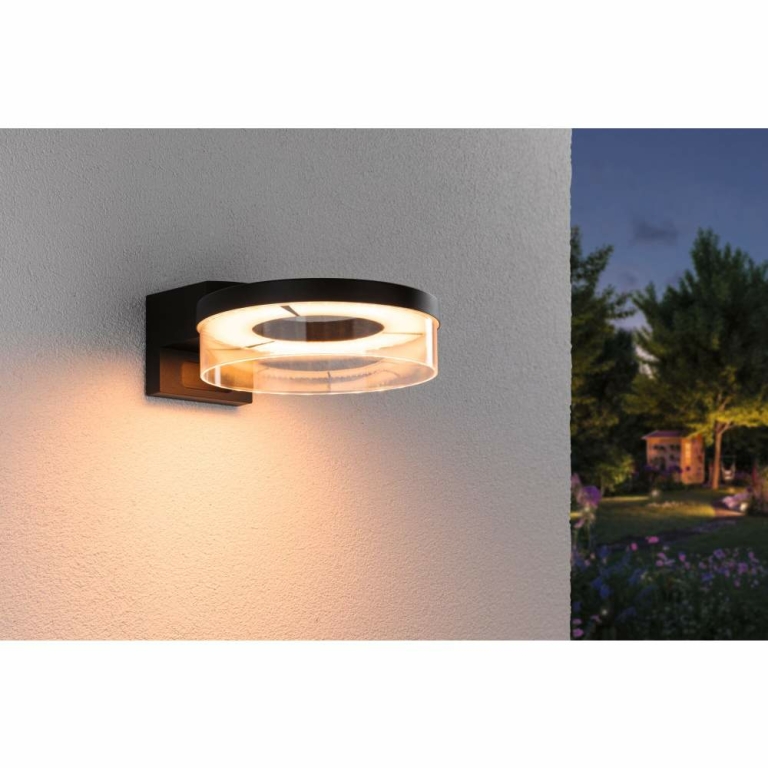 Paulmann LED Außenwandleuchte Smart Home Zigbee 3.0 Capera Bewegungsmelder insektenfreundlich IP44  231mm Tunable Warm 12,5W 800lm 230V  Anthrazit Aluminium