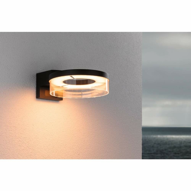 Paulmann LED Außenwandleuchte Smart Home Zigbee 3.0 Capera Bewegungsmelder insektenfreundlich IP44  231mm Tunable Warm 12,5W 800lm 230V  Anthrazit Aluminium