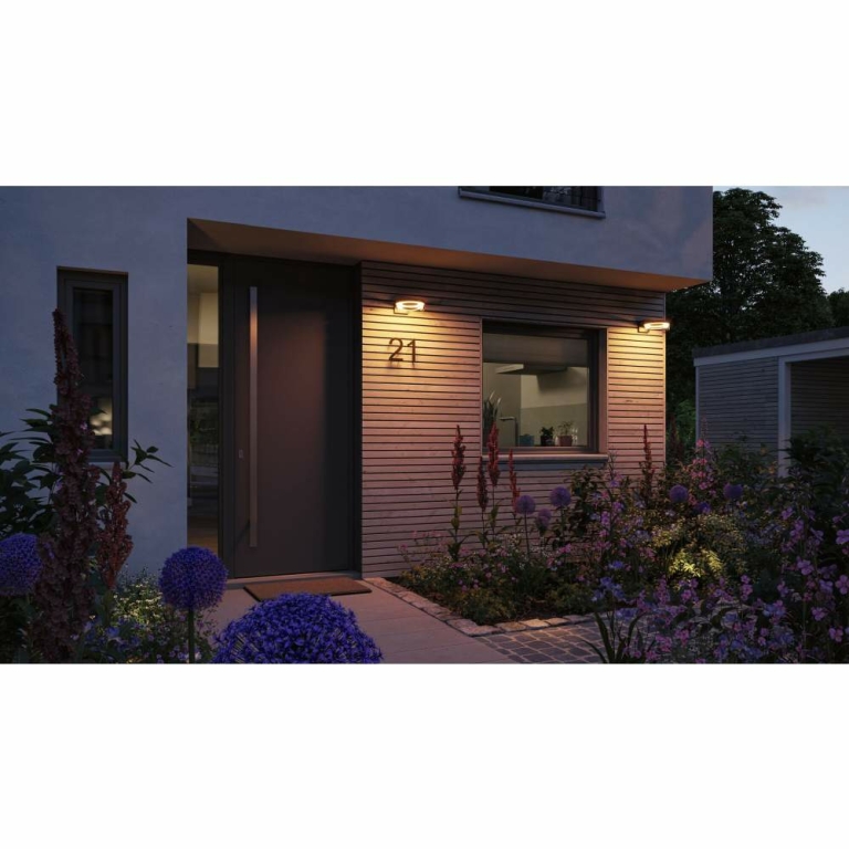 Paulmann LED Außenwandleuchte Smart Home Zigbee 3.0 Capera Bewegungsmelder insektenfreundlich IP44  231mm Tunable Warm 12,5W 800lm 230V  Anthrazit Aluminium