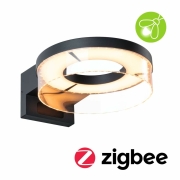 LED Außenwandleuchte Smart Home Zigbee 3.0 Capera Bewegungsmelder insektenfreundlich IP44  231mm Tunable Warm 12,5W 800lm 230V  Anthrazit Aluminium