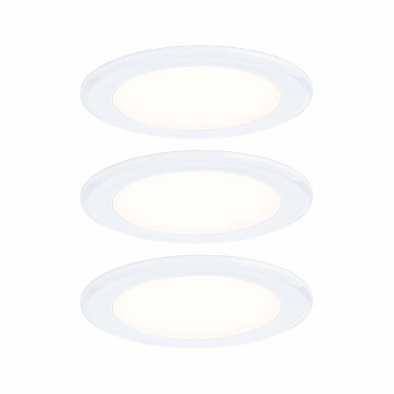 Paulmann LED Möbeleinbauleuchten 3er-Set  rund 65mm 3x2,5W 3x180lm 230/12V  3000K Weiß