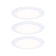 LED Möbeleinbauleuchten 3er-Set  rund 65mm 3x2,5W 3x180lm 230/12V  3000K Weiß