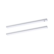 LED Unterschrankleuchte Inline 2er-Set Starterset PIR-Sensor Tunable White 2x4W 350x26mm 2x350lm 24V Chrom matt mit Steckertrafo