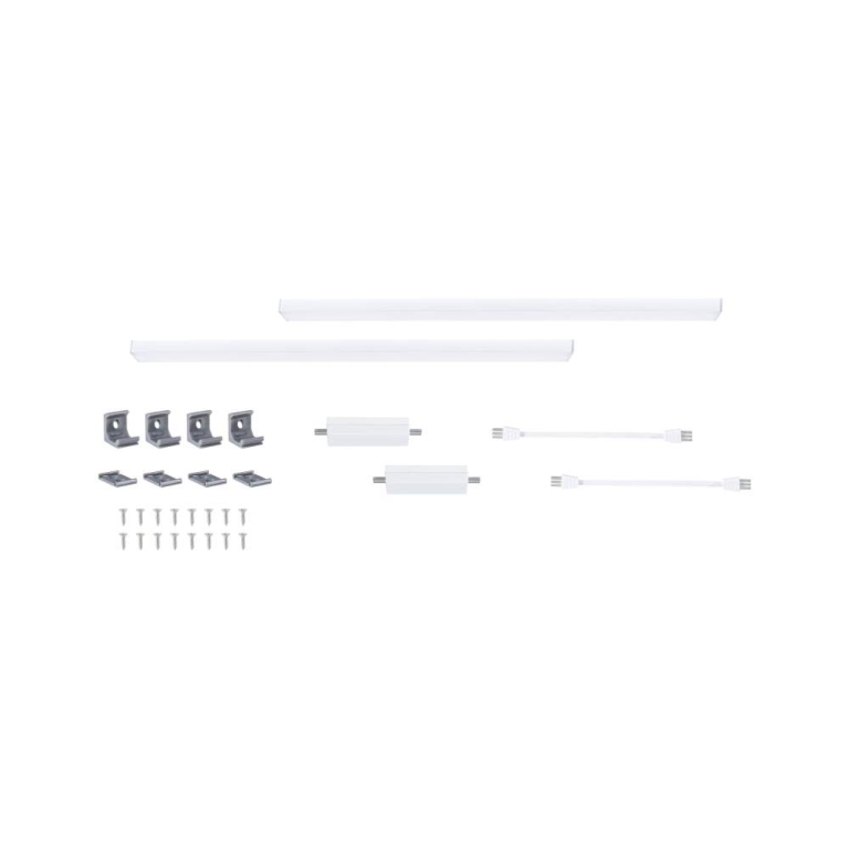 Paulmann LED Unterschrankleuchte Inline 2er-Set Erweiterungsset PIR-Sensor 3000K dimmbar 2x4W 350x26mm 2x350lm 24V Weiß matt