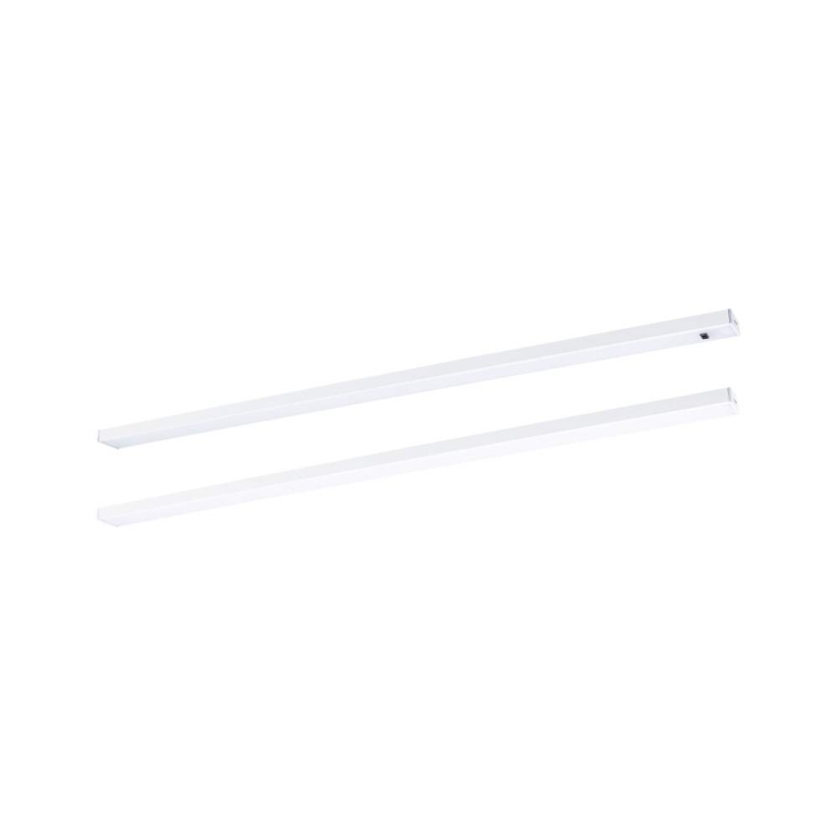 Paulmann LED Unterschrankleuchte Inline 2er-Set Starterset PIR-Sensor 3000K dimmbar 2x6W 550x26mm 2x500lm 24V Weiß matt mit Steckertrafo