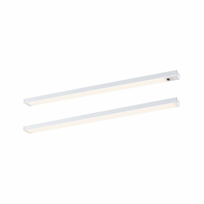 Paulmann LED Unterschrankleuchte Inline 2er-Set Starterset PIR-Sensor 3000K dimmbar 2x4W 350x26mm 2x350lm 24V Weiß matt mit Steckertrafo