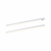 LED Unterschrankleuchte Inline 2er-Set Starterset PIR-Sensor 3000K dimmbar 2x4W 350x26mm 2x350lm 24V Weiß matt mit Steckertrafo