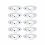 LED Einbauleuchte 10er-Pack schwenkbar rund 82mm 4,8W 450lm 3000K Weiß matt 230V