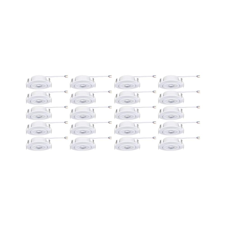 Paulmann LED Einbauleuchte 20er-Pack schwenkbar rund 82mm 4,8W 450lm 3000K Weiß matt 230V
