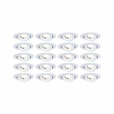 Paulmann LED Einbauleuchte 20er-Pack schwenkbar rund 82mm 4,8W 450lm 3000K Weiß matt 230V