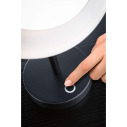LED Kosmetik- & Rasierspiegel Masua mit White-Switch Funktion freistehend Euroflachstecker IP44 55lm 230V 4W  Schwarz matt