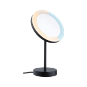 LED Kosmetik- & Rasierspiegel Masua mit White-Switch Funktion freistehend Euroflachstecker IP44 55lm 230V 4W  Schwarz matt