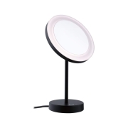 LED Kosmetik- & Rasierspiegel Masua mit White-Switch Funktion freistehend Euroflachstecker IP44 55lm 230V 4W  Schwarz matt