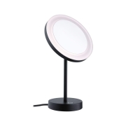 LED Kosmetik- & Rasierspiegel Masua mit White-Switch Funktion freistehend Euroflachstecker IP44 55lm 230V 4W  Schwarz matt