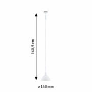 URail Pendel Sarrasani  E14  max. 20W  dimmbar 230V Signalweiß