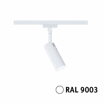Paulmann URail LED Schienenspot 3-Step-Dim Tubo Einzelspot  170lm 4W 4000K dimmbar 230V Signalweiß