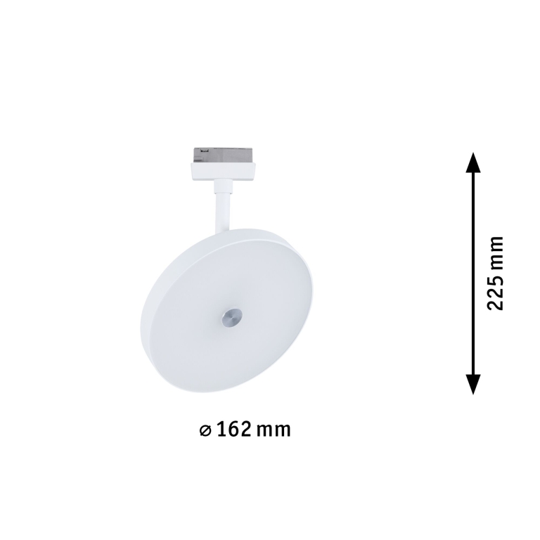 Paulmann URail LED Schienenspot 3-Step-Dim Hildor  850lm 15W 3000K dimmbar 230V Signalweiß