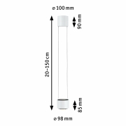 URail LED Pendel Aldan   850lm / 460lm 8,5W 3000K dimmbar 230V Signalweiß