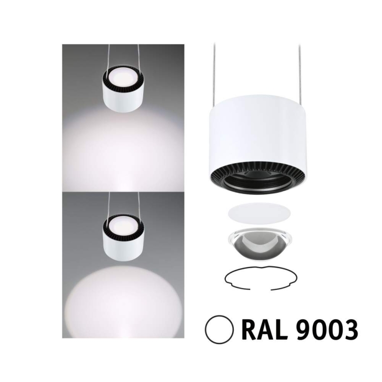 Paulmann URail LED Pendel Aldan   930lm / 530lm 8,5W 4000K dimmbar 230V Signalweiß