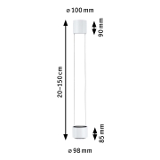 URail LED Pendel Aldan   930lm / 530lm 8,5W 4000K dimmbar 230V Signalweiß