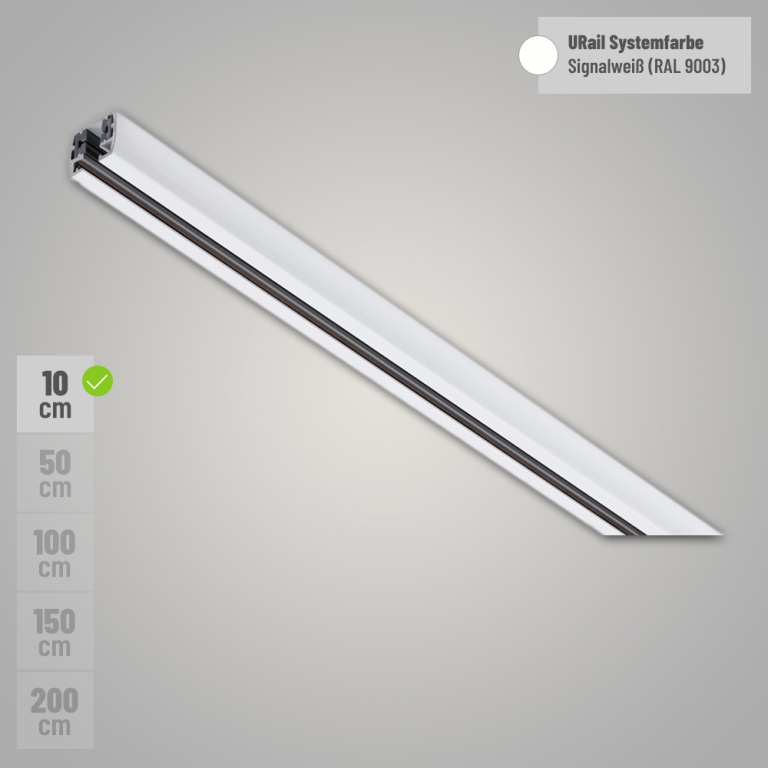 Paulmann URail Schiene 10 cm Signalweiß RAL 9003 230V