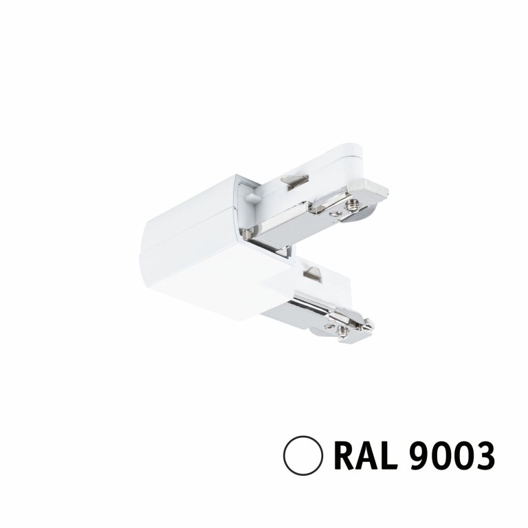 Paulmann URail L-Verbinder L-Stück starr Signalweiß RAL 9003
