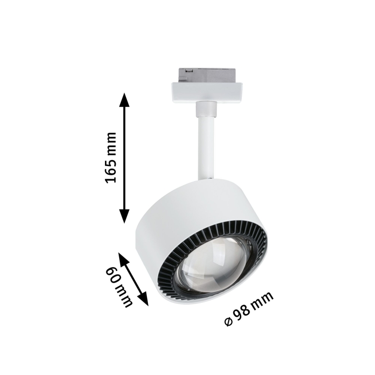 Paulmann URail LED Schienenspot Aldan Einzelspot  500lm 8W White Switch  230V Signalweiß