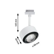 URail LED Schienenspot Aldan Einzelspot  500lm 8W White Switch  230V Signalweiß