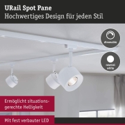 URail LED Schienenspot Pane   680lm 7,4W 4000K dimmbar 230V Signalweiß