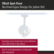 URail LED Schienenspot Pane   680lm 7,4W 4000K dimmbar 230V Signalweiß