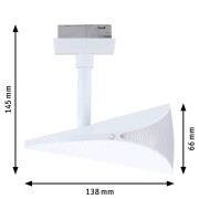URail LED Schienenspot 3-Step-Dim Alejandro  800lm 10W 4000K dimmbar 230V Signalweiß