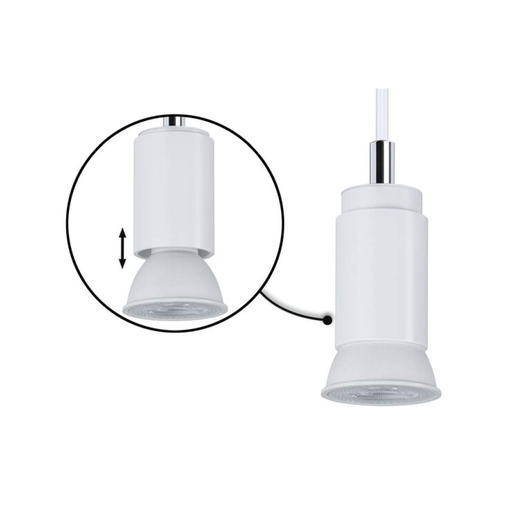 Paulmann URail Pendel Runa GU10  max. 10W  dimmbar 230V Signalweiß