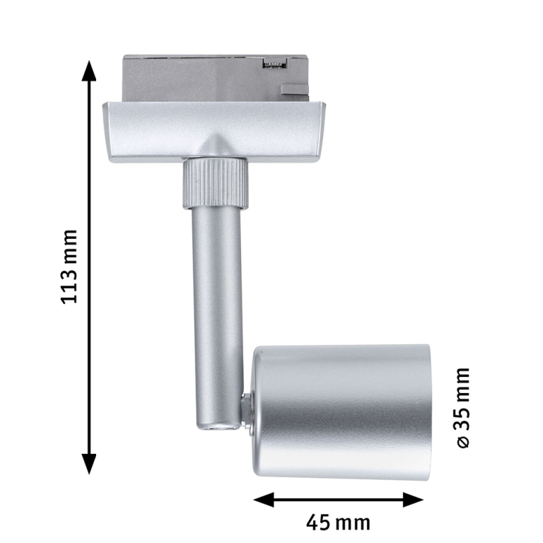 Paulmann URail Schienenspot Salt GU10 max. 10W dimmbar Chrom matt