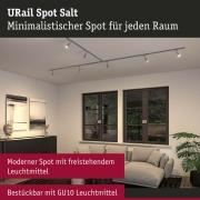 URail Schienenspot Salt GU10 max. 10W dimmbar Chrom matt