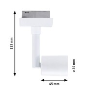 URail LED Schienenspot Salt   GU10  max. 10W  dimmbar 230V Signalweiß