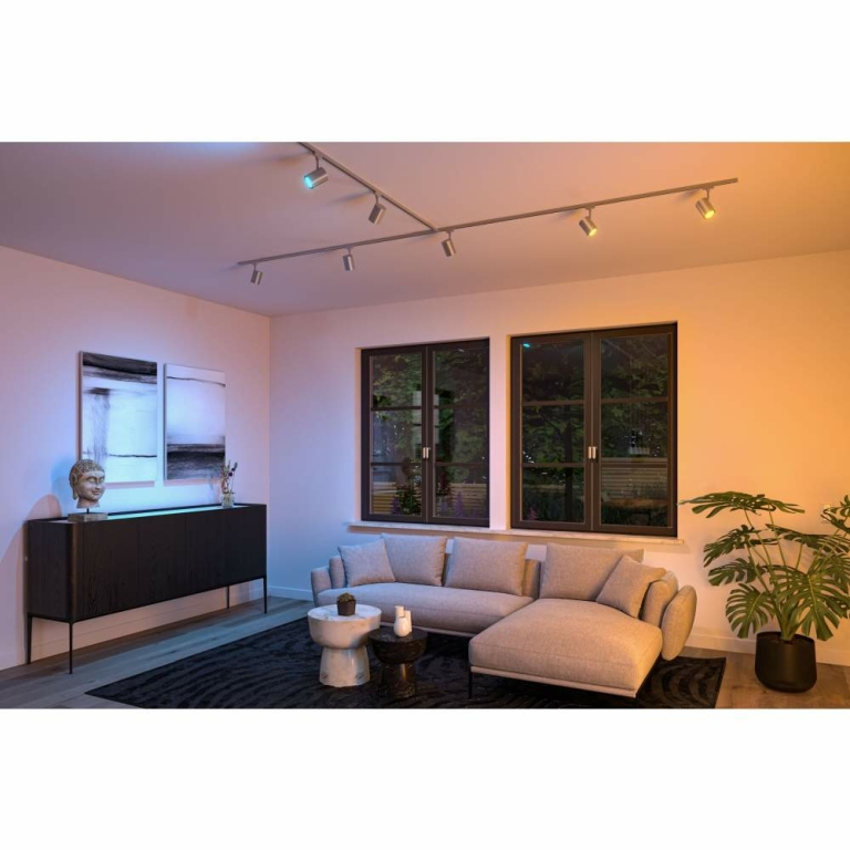 Paulmann URail LED Schienenspot Luxe Chrom matt GU10 350lm 4,8W Smart Home Zigbee 3.0 RGBW+ dimmbar 230V