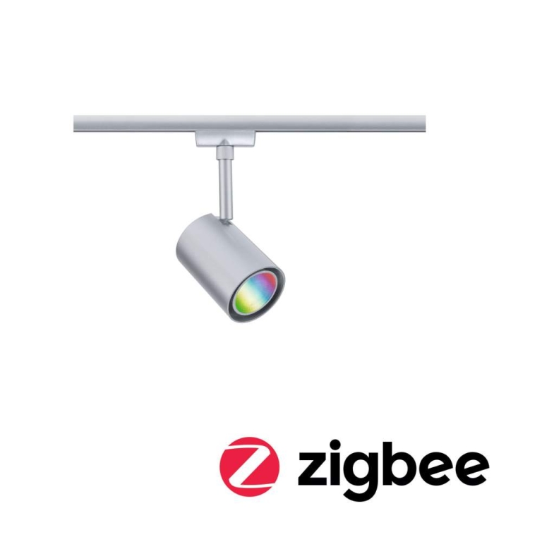 Paulmann URail LED Schienenspot Luxe Chrom matt GU10 350lm 4,8W Smart Home Zigbee 3.0 RGBW+ dimmbar 230V