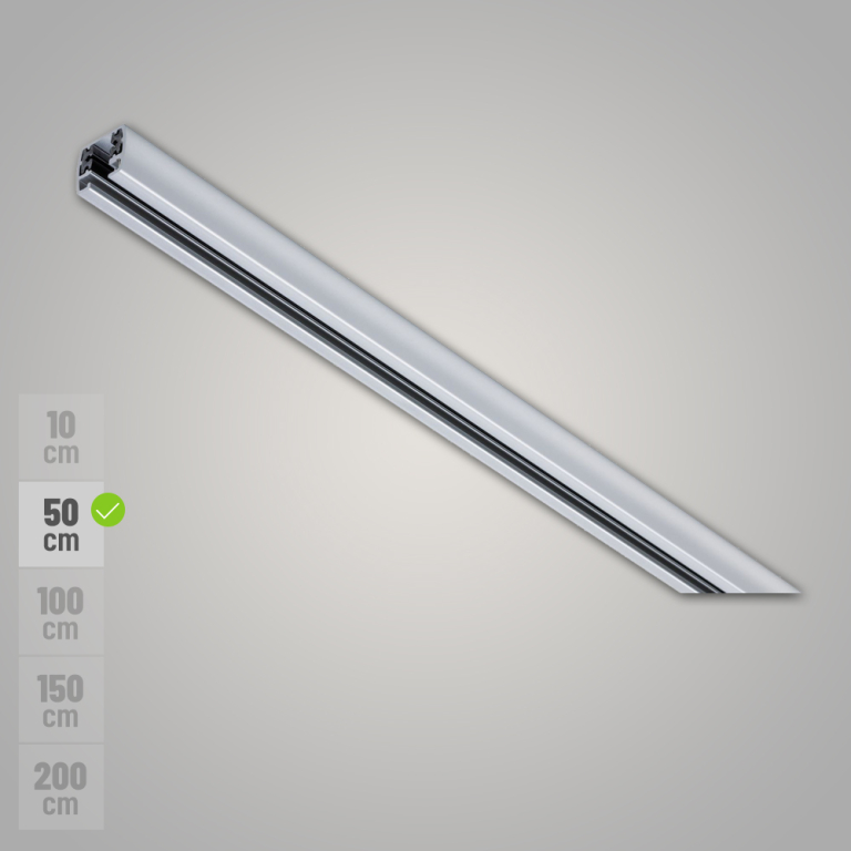 URail Schiene 50 cm Chrom matt 230V