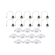 Einbauleuchte 10er-Pack starr rund Weiß 90mm GU10 max. 10x10W 230V dimmbar