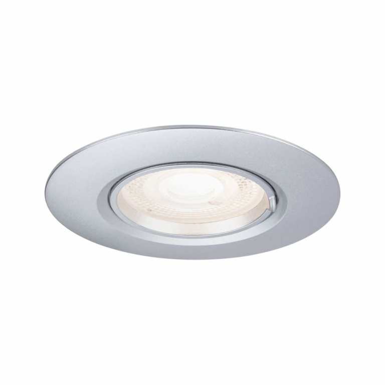 Paulmann Einbauleuchte 10er-Pack starr rund Chrom matt 90mm GU10 max. 10x10W 230V dimmbar
