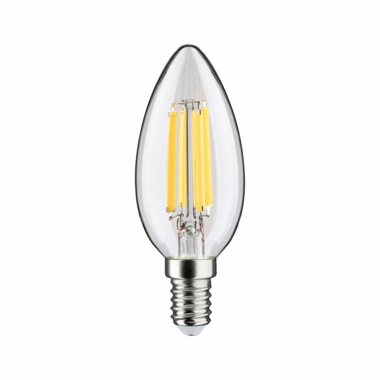 Paulmann Eco-Line Filament 230V LED Kerze E14 1er-Set  98mm 525lm 2,5W 3000K  Klar
